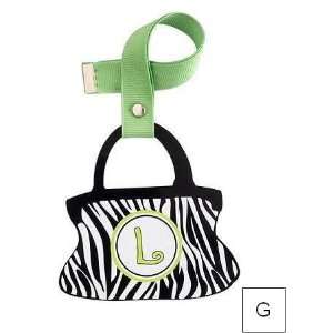   3011 46 1006 Lime Zebra Luggage Tag G Initial: Office Products