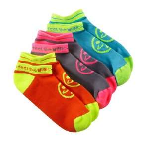 Zumba Fitness Womens Splash Sock Pack of 3 (Multi, One Size):  