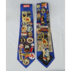   Blue Museum Artifacts Silk Tie   Vote Election: Everything Else