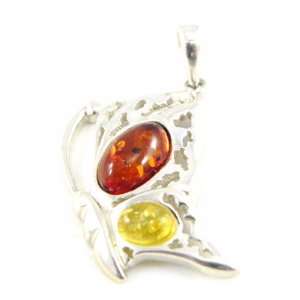  Pendant silver Papillon amber.: Jewelry