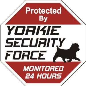  Yorkie Dog Yard Sign Security Force Yorkie Pet Supplies
