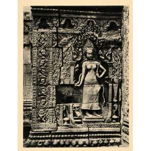  Cambodia Apsara Sculpture   Original Photogravure