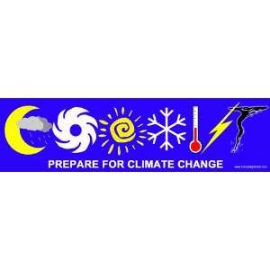   : Coexist  Prepare for Climate Change Bumper Sticker: Everything Else