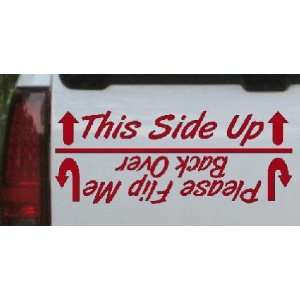 Flip Me Over Off Road Car Window Wall Laptop Decal Sticker    Red 42in 
