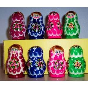    Russian Nesting Doll 5 pcs / 3 in * Red * vik.3.1 