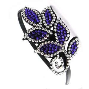  Headband Cristal purple black.: Jewelry