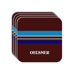 Personal Name Gift   OELSNER Set of 4 Mini Mousepad Coasters (blue 