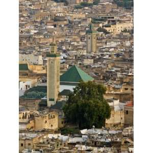 View of City from the Hills Surrounding, Fez, Morocco, North Africa 