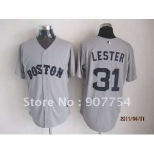  boston red sox #31 jon lester grey cool base jersey boston 