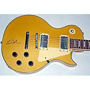 Les Paul Autographed Signed Gold Sparkle Guitar & Video Proof