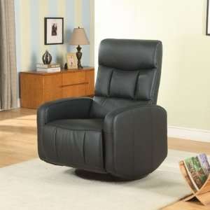  Rissanti 0834 Alcander Top Grain Leather Recliner in Black 