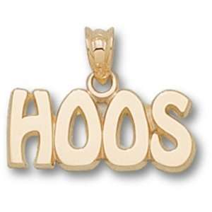  University of Virginia HOOS 5/16 Pendant (Gold Plated 