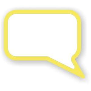  Speech Bubble Whiteboard  Yellow Border