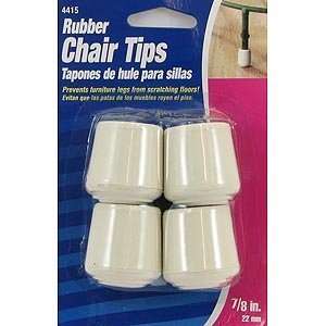   4441595N 4 Count 7/8 Soft Touch Rubber Hi Tip Chair Tips, White