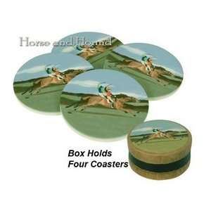  Horse Racing Bisque Coasters: Home & Kitchen