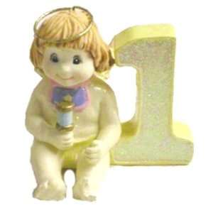  New   2.5 Poly Resin One Year Old Birthday Figurine Case 