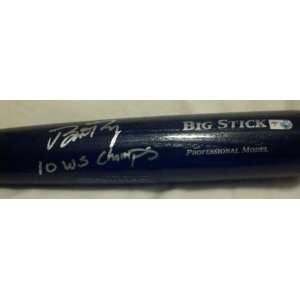   Bat   Black 10 WS CHAMPS COA   Autographed MLB Bats