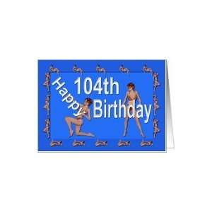  104th Birthday Pin Up Girls, Blue Card Health & Personal 