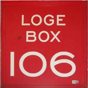  Fenway Park Loge Box 106 Sign: Sports & Outdoors