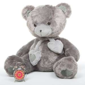   Angel Hugs Plush Silver Grey Heart Teddy Bear 36in: Toys & Games
