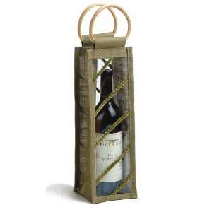 The San Juans Wine Bottle Carrier with Bamboo Handles:  