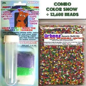 Combo Puppy Color Snow Maker + 13,600 Beads (Multi Color) Refill for 