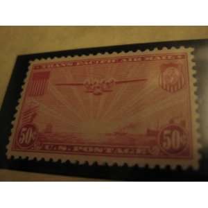   Fifty Cent Airmail Postage Stamp, Transpacific Issue 