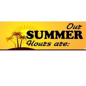  3x6 Vinyl Banner   Summer Hours Write In 