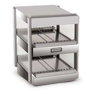 Nemco 6480 18S Stainless Steel 18 Slanted Double Shelf Merchandiser 