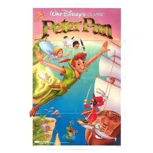    Peter Pan Original Movie Poster, 27 x 40 (1953): Home & Kitchen