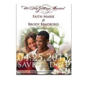  30 Save the Date Cards   Rose Red Breath