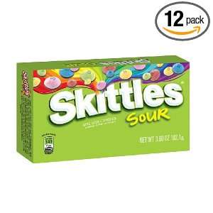 Skittles Sours Candy, 3.6 Ounce Packages (Pack of 12):  