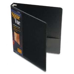   Spinevue Round Ring View Binder, 1in Capacity, Black: Office Products