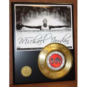 Michael Jordan 24kt Gold Record Rare Limited Edition Display Laser 