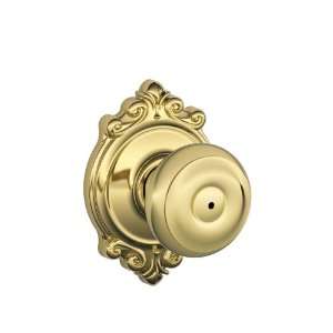  Schlage F40GEO605BRK Privacy Polished Brass: Home 
