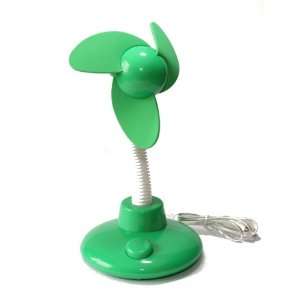    USB Foam Desktop Fan   Green (Height Around 24cm) Electronics