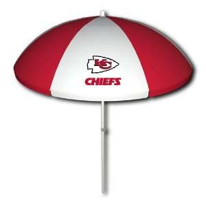 Kansas City Chiefs 72 Inch Beach/Tailgate Umbrella:  Sports 