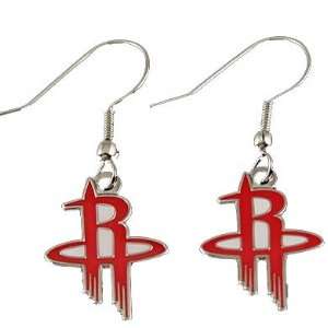  Houston Rockets   NBA Team Logo Dangler Earrings: Sports 