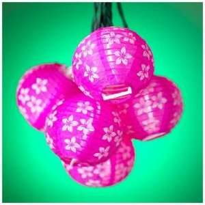   : Pink Lantern Floral Patterned Party String Lights: Home Improvement