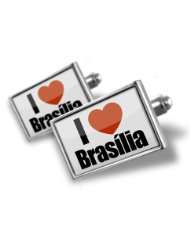 Cufflinks I Love Brasília region Brazil, South America   Hand Made 