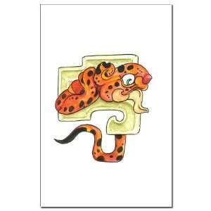 Jaguar on Mayan Jaguar Tattoo Design Dragon Mini Poster Print By