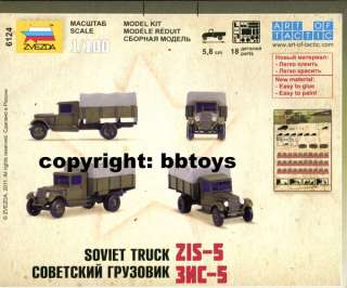 100 Zvezda 6124 Art of Tactic WWII Soviet LKW ZIS 5  