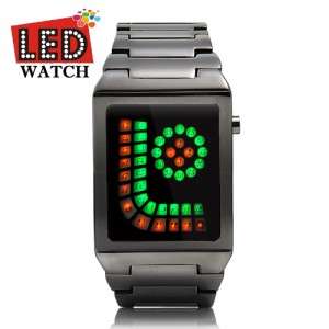 This LED watch uses two CR2016 watch batteries and comes pre installed 