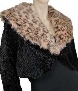 New Banzai Faux Fur Collared Womens Jackets Black Size XL  