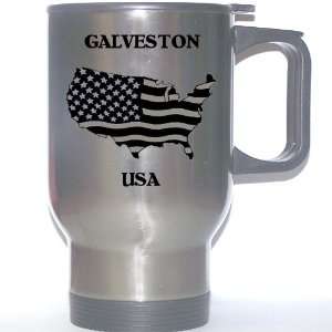  US Flag   Galveston, Texas (TX) Stainless Steel Mug 