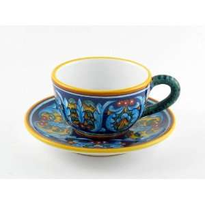   Cup & Saucer Geometrico 35E   Handmade in Deruta