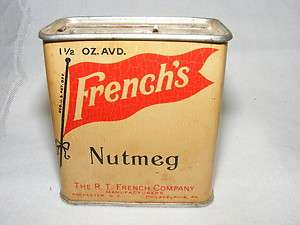 Vintage Frenchs Nutmeg Spice Can  