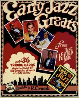 Crumbs Early Jazz Greats Illustrated Promo Poster  