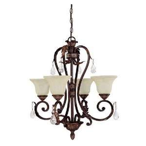 Capital Lighting Chandeliers 3844 4 Lt Chandelier Chestfield Brown