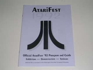 AtariFest 92 show program   Atari 400/800/XL/XE/ST/STE  